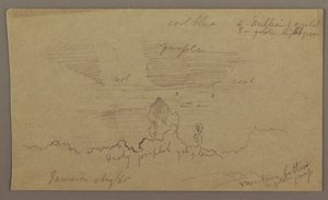 素描、風景；裏面：空、1865年8月 作： フレデリックエドウィン教会