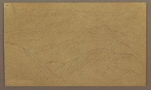 素描、風景；裏面：風景の中の木、空、1865年5月-8月