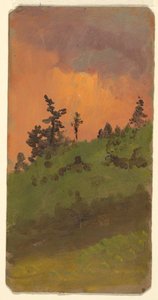 ドローイング、森の風景、1870年6月 作： フレデリックエドウィン教会