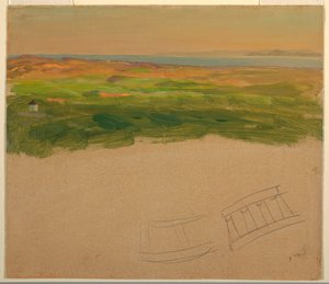 デッサン、風景、シリアまたはギリシャ近郊、1868-69年 作： フレデリックエドウィン教会