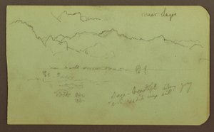 ドローイング、風景「ラゴス近郊」、裏面：風景、1883年