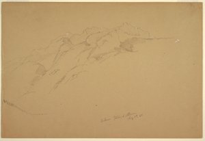 デッサン、ゴリングとアブテナウの間の風景、1868年8月5日