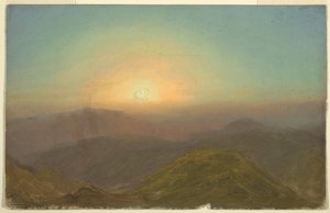 ドローイング、朝の風景、1865年 作： フレデリックエドウィン教会