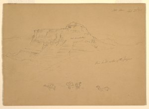 1868年2月23日、マウント・ホルでのドローイング 作： フレデリックエドウィン教会