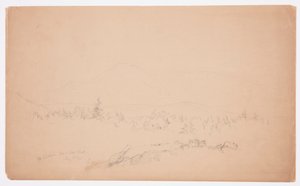 素描「西からのカタディン山」［西からカタディン山を見る］1852年8月