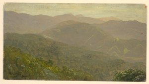デッサン、山の風景、1865年8月