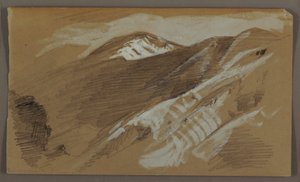 デッサン、山の風景、ジャマイカ、西インド諸島、1868年8月