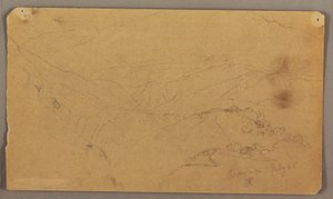 デッサン、山の風景、ジャマイカ、西インド諸島、1865年7月 作： フレデリックエドウィン教会