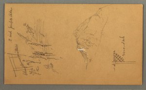 デッサン、山頂、プール脇の植生、1868年 作： フレデリックエドウィン教会