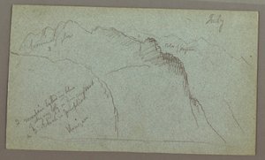 ドローイング、山頂、1868年7月撮影