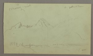 デッサン、山頂、おそらく1868年 作： フレデリックエドウィン教会