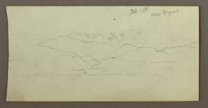 デッサン、山脈、1868年2月