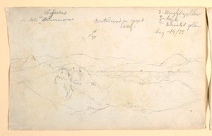 デッサン、山の風景、コロンビア、1853年8月14日