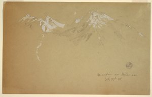 1868年7月27日、バイエルン州ベルヒテスガーデン近郊、「ヒンターゼーの山」のデッサン