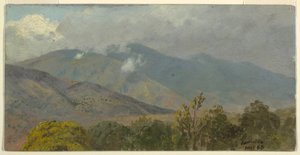 デッサン、山の風景、1865年5月