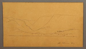 デッサン、山間の湾、1859年頃か