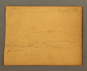 デッサン、山、1856年3月