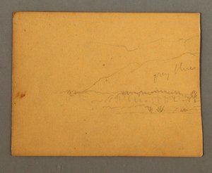 デッサン、山、おそらく1856年 作： フレデリックエドウィン教会