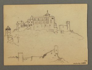 デッサン、山腹、おそらく1868年 作： フレデリックエドウィン教会