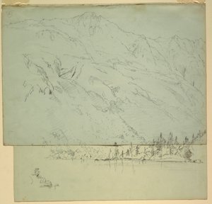 素描、メイン州カタディン山、1870-78年