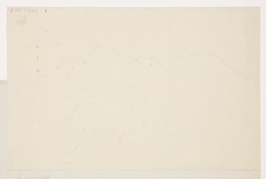 ドローイング、カタディン山、メイン州メイン州カタディン、1870-78年 作： フレデリックエドウィン教会