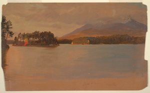 トーグ池から見たカタディン山、1878年