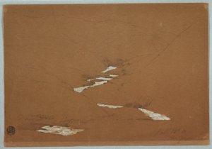 デッサン、エクアドル、イサパン近郊、流れ落ちる小川のある狭い山谷、1857年7月12日 作： フレデリックエドウィン教会