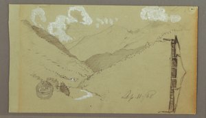 図面、ナロー・バレー、建物、1803年9月11日 作： フレデリックエドウィン教会