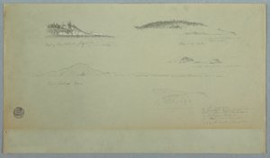 図面、フォゴ島の一部、インディアン・ルック、1859年7月2日