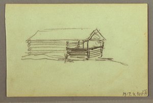 山稜の一部、1856年頃の図面 作： フレデリックエドウィン教会