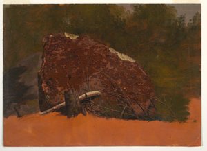 ドローイング、岩、マウント・デザート島の可能性、1845年頃 作： Frederic Edwin Church