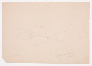 デッサン、リポゲヌス湖、1855年頃 作： フレデリックエドウィン教会