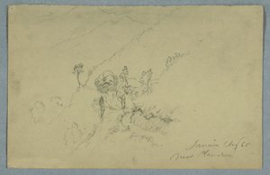 1865年8月、ジャマイカ、ホームステッド近郊、ブルー・マウンテンズを通る道。 作： フレデリックエドウィン教会