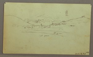 ドローイング、廃墟、1868年4月27日 作： フレデリックエドウィン教会