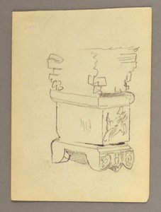 ドローイング、石棺、おそらく1868-69年 作： フレデリックエドウィン教会