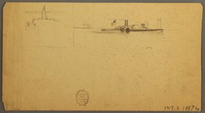 ドローイング、尾根上のスカイ・スタディ、1882年6月 作： フレデリックエドウィン教会