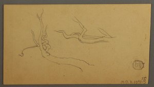 ドローイング、尾根と虹の上の空の研究、1866年7月 作： フレデリックエドウィン教会