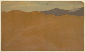 デッサン、南米の山々、1853年または1857年 作： フレデリックエドウィン教会