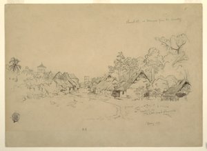 デッサン、モンポスの通り、コロンビア、1853年5月