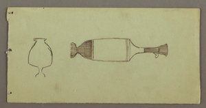 素描、アテネ博物館所蔵品の研究、おそらく1869年 作： フレデリックエドウィン教会
