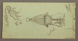 素描、アテネ博物館所蔵品の研究、おそらく1869年 作： フレデリックエドウィン教会