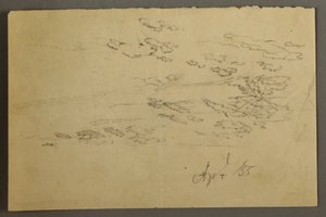 デッサン、太陽と雲、1855年4月 作： フレデリックエドウィン教会