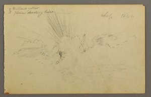 デッサン、雲の向こうの太陽、1844年 作： フレデリックエドウィン教会