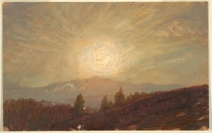 素描、夕焼け、1855-65年