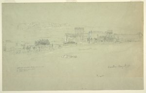 デッサン、寺院、バールベック、1868年5月6日