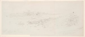デッサン、朝の寺院、バールベック、1868年5月12日