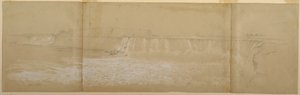 図面、ナイアガラの滝、1856年9月または10月 作： フレデリックエドウィン教会
