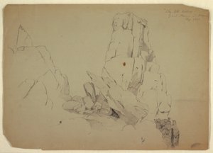デッサン、「老ビショップ」、1851年9月 作： フレデリックエドウィン教会