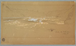 デッサン、「渦の下」の川、1858年9月