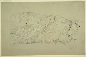 図面、大盆地上部、カタディン山、1877年9月 作： フレデリックエドウィン教会